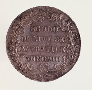 Zilveren ecu uit Milaan. 16/06/1800