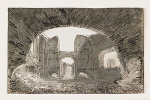Schets van de Thermen van Caracalla door Italian School