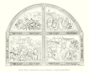 Spinello Aretino, episode uit het leven van San Benedetto, sacristie van San Miniato