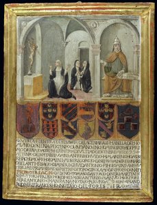 St. Catharina van Siena (1347-80) ontvangt de stigmata door Italian School