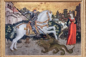 St. Joris en de Draak door Italian School