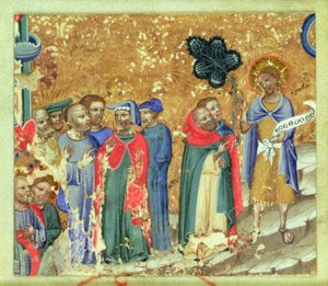 St. Johannes de Doper die predikt door Italian School