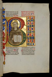 St Maurus met open boek
