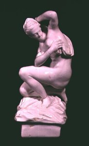 Beeldje, naar een bronzen beeld van Giambologna (1529-1608) Vinovo fabriek, eind 18e eeuw