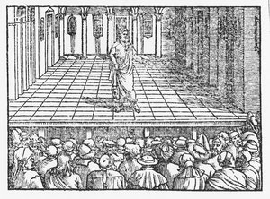 Terentius podium, ca. 1563 door Italian School