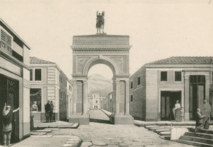 De boog van Caligula zoals het was (gravure)