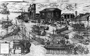 De aankomst van Hendrik III van Frankrijk in de Lido van Venetië op 8 juli 1574, 1591