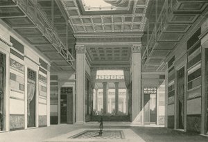 Het atrium van het huis van Cassia zoals het was (gravure) door Italian School