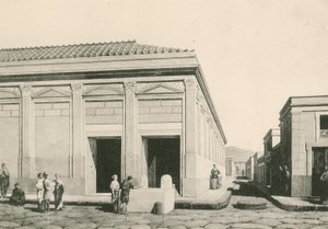 Het gebouw van Eumachia zoals het was (gravure) door Italian School