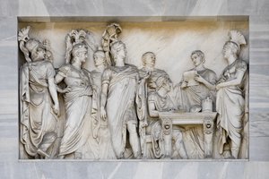 Het Congres van Wenen, detail van de Vredesboog, Milaan, Italië
