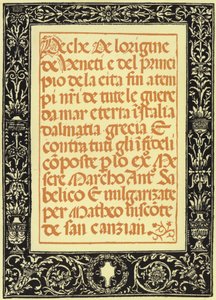 De Kronieken van Marco Antonio Sabellico door Italian School