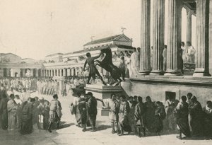 De verkiezingen in het civiele forum (gravure) door Italian School