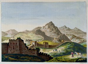 De Grote Muur van China, uit Le Costume Ancien et Moderne door Jules Ferrario, gegraveerd door Gaetano Zancon (1771-1816) c.1820