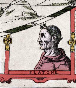 De Griekse filosoof Plato (428-348 v.Chr.) (detail)