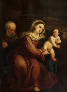 De Heilige Familie door Italian School
