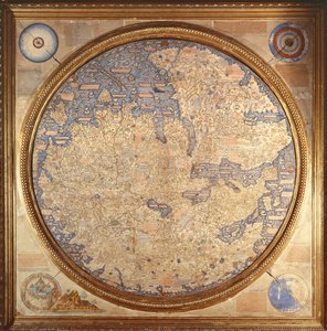 De Mappa Mundi van Fra Mauro, een Camaldolese monnik uit het klooster van San Michele in Murano door Italian School
