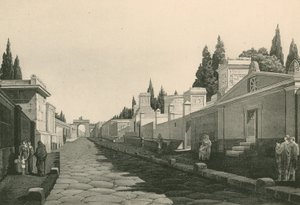 De Straat van de Graven zoals het was door Italian School