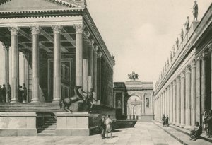 De tempel van Jupiter en de boog van Nero zoals ze waren (gravure) door Italian School