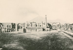 De tempel van Jupiter in het civiele forum zoals het is (gravure) door Italian School