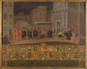 De overbrenging van de overblijfselen van de Madonna van Provenzano, 1610 door Italian School
