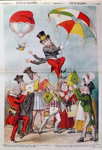 De Wilson-affaire in 1887, voorpagina van Le Perroquet door Italian School