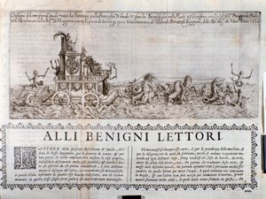 De allegorische wagen door Italian School