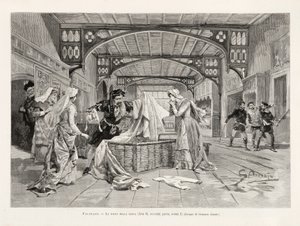 De scène van de mand (Act II, Deel Twee, Scène I) van Giuseppe Verdi