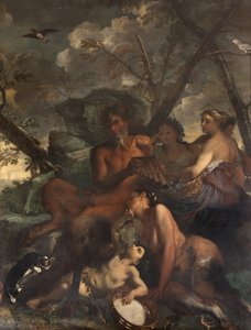 De voeding van Bacchus, Mythe van Orpheus door Italian School