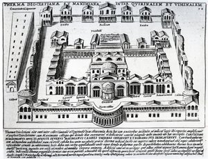 Thermae Diocletianae door Italian School