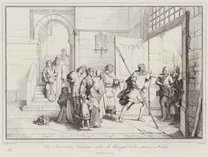 Een Venetiaanse koopman redt de familie van de historicus Niceta door Italian School