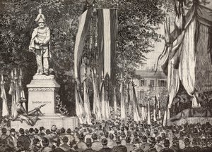 Onthulling van het monument voor generaal Giacomo Medici, Milaan door Italian School