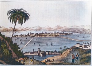 Zicht op Mexico-Stad, 1714