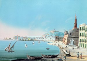 Uitzicht op Napels vanaf de Carmine, c.1845