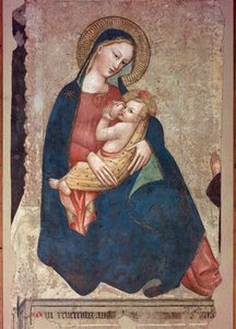 Maagd Maria voedt Jezus