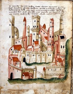 Uitzicht op de stad Jeruzalem, uit Libro d