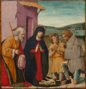 Aanbidding der Herders door Italy, 15th century