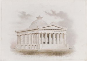 U. S. Douanehuis, New York perspectief, 1834