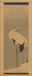 Twee kraanvogels, 1795 door Ito Jakuchu