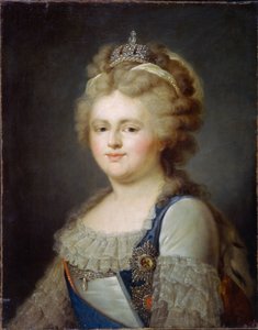 Portret van keizerin Maria Fjodorovna (geboren Sophie Dorothee van Württemberg Montbéliard) (1759-1828)
