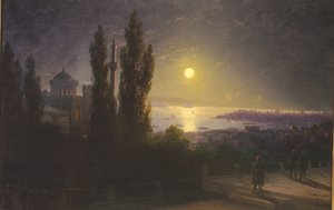 Ests: "Straat Bosporus bij nacht".