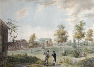 Hoofdhuis van het stedelijk landgoed van graaf Alexei Kirillovich Razumovsky in Moskou, begin 1800