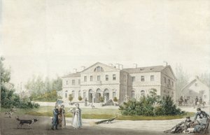 Het landhuis Priyutino door Ivan Alexeyevich Ivanov