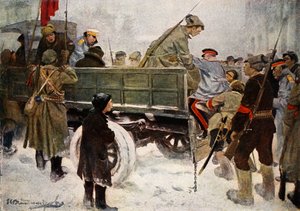Arrestatie van generaals tijdens de Revolutie in februari 1917 door Ivan Alexeyevich Vladimirov