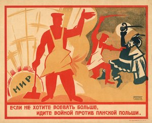 Als je niet meer wilt vechten, ga dan vechten tegen Polen, 1920 door Ivan Andreevich Malyutin