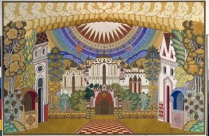 Decor voor de opera "De legende van de onzichtbare stad Kitege en de maagd Fevronia"
