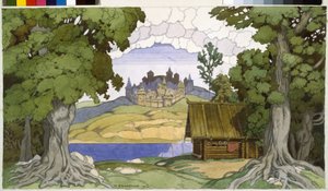 Decor voor de opera Het graf van Askold door Ivan Yakovlevich Bilibin