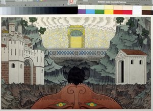 Voorbereidende tekening voor het toneelstuk 