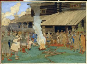 Het toedienen van gerechtigheid in het Kievse Rijk door Ivan Yakovlevich Bilibin