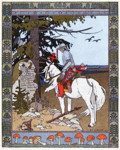 Tsarevitsj Ivan, de vuurvogel en de grijze wolf, c.1899 door Ivan Yakovlevich Bilibin