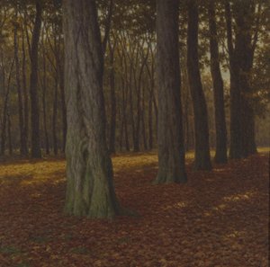 Boslandschap door Ivan Fedorovich Choultse